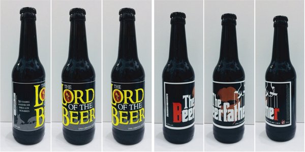 Pack 6 unids. Negras / 3 Lord of the Beer + 3 The Beerfather