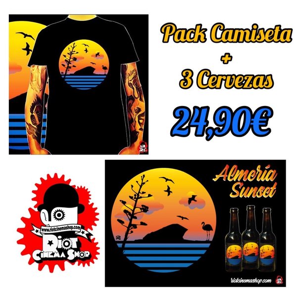 Pack Camiseta + 3 cervezas Almeria Sunset "Mosul"